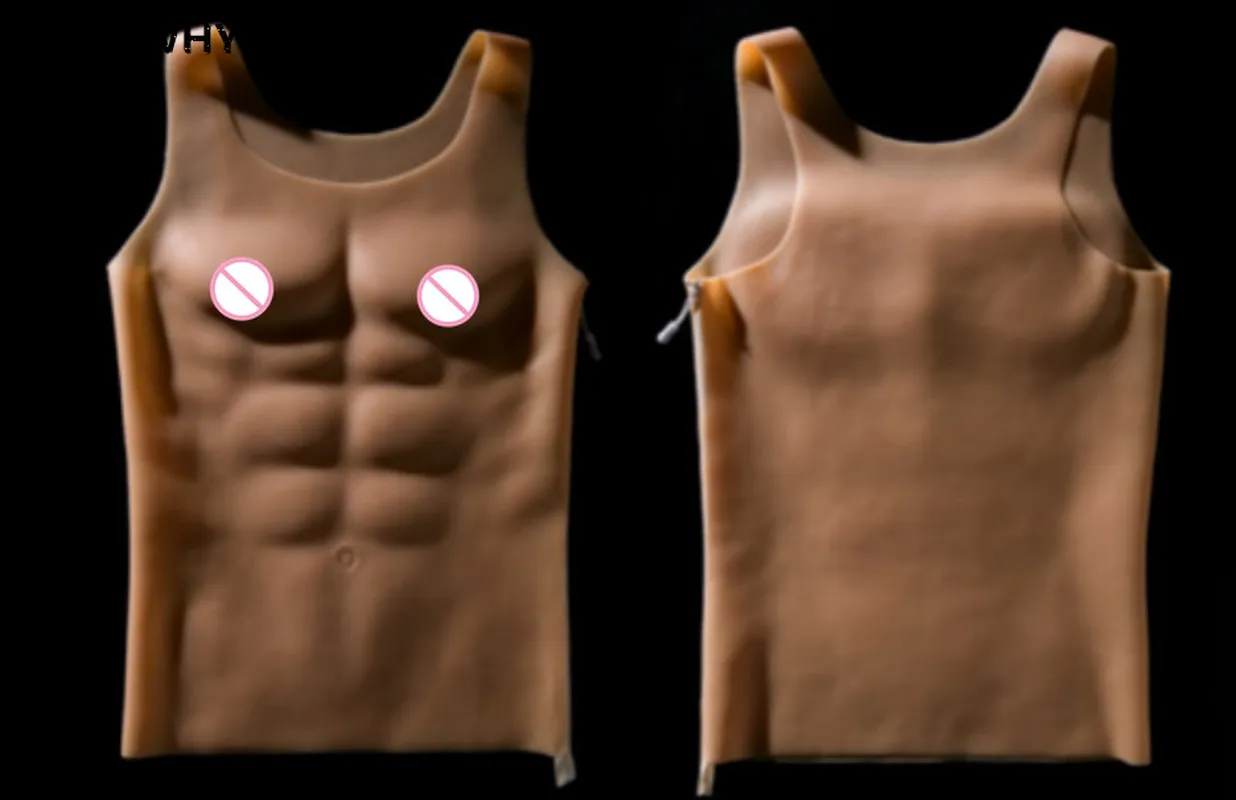 

Hunk Chest Muscle for Boxing Training Man Silicone Fake Chest Abdominal Muscle Pecloralis Cosplay Crossdresser Artificial Latex