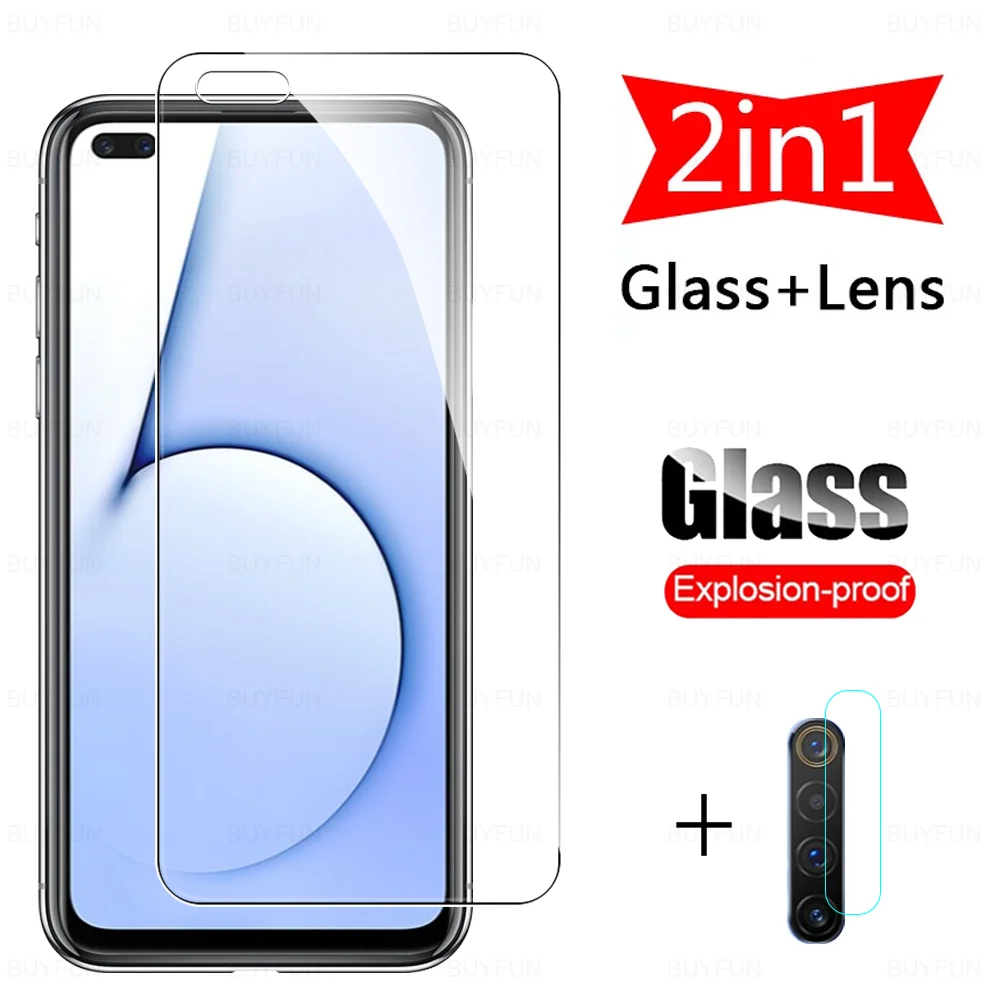 

2 в 1 закаленное переднее стекло + мягкое стекло для объектива камеры Oppo Realme X50 X7 X3 X2 XT Pro защитная пленка защита для экрана