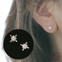 925 sterling silver 14k gold plating crystal windmill stud earrings women korean fashion wedding party jewelry girlfriend gift