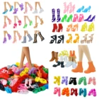 Разноцветные босоножки на высоком каблуке для куклы Барби