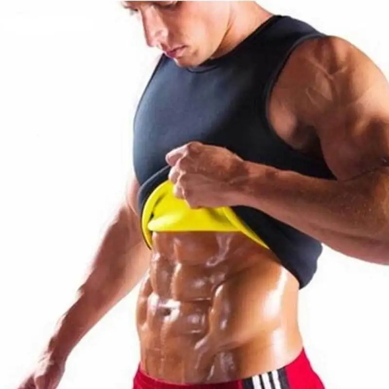 

Men Gym Neoprene Vest Sauna Ultra thin Sweat Shirt Body Shaper slimming Corset 4 Color