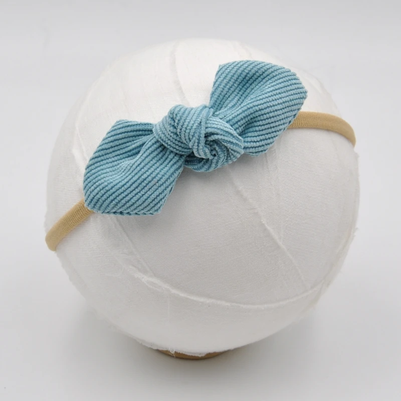 16 шт./лот Вельветовая повязка на голову с бантом тканевая нейлоновая для волос