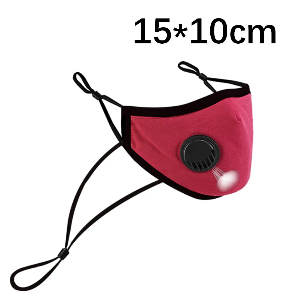 

Multicolor Mouth Mask Unisex Cotton Face Mask Anime Mask For Cycling Camp Outdoor Cycling Riding Facemask 2pcs + 10pcs filte