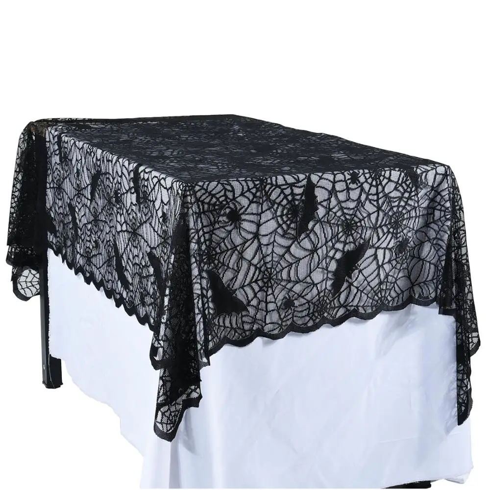 Тематическая вечеринка Хэллоуин Паутина Летучая мышь скатерть черная летучая