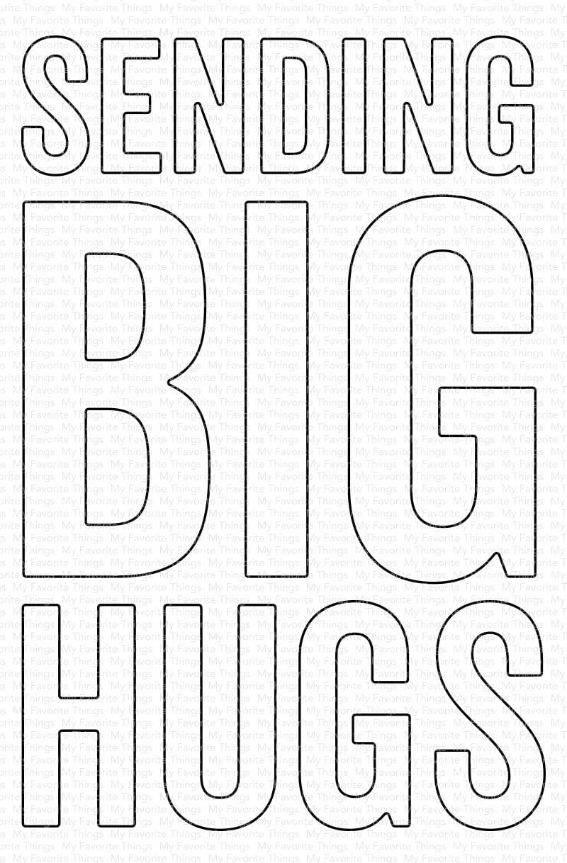 

Sending big hugs Metal Cutting Dies for Scrapbooking Steel Craft Cut Embossing Paper Card Album Stencil