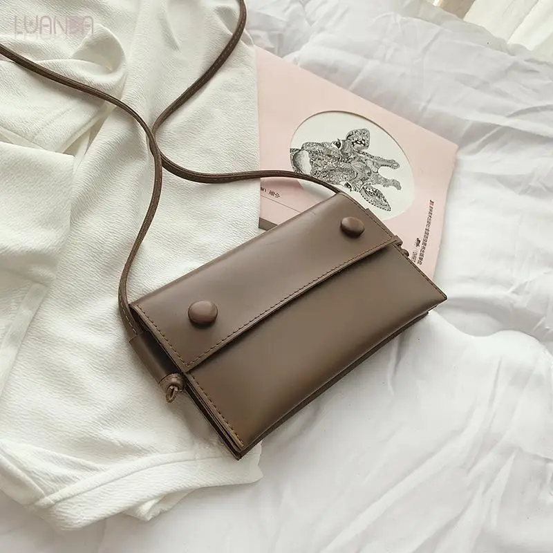 Женские сумки мессенджеры модная дизайнерская черная маленькая сумка с клапаном