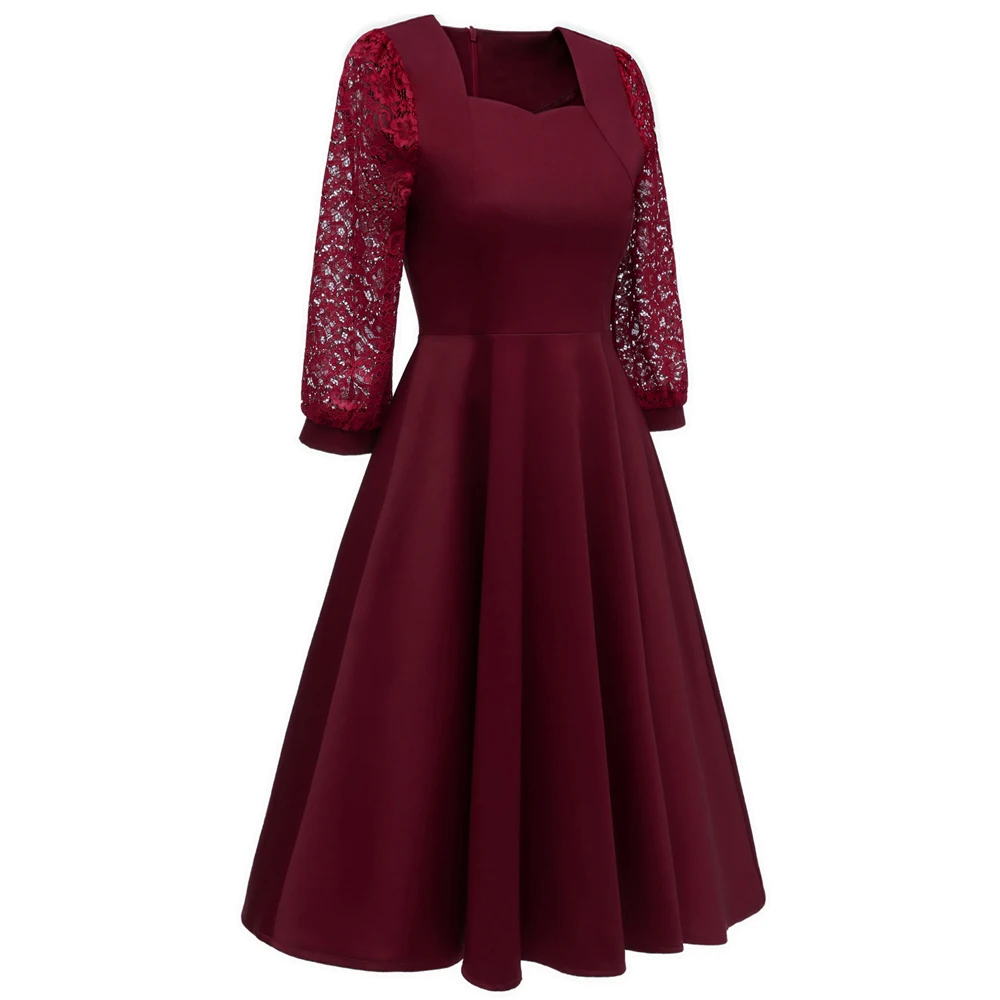 Элегантное женское летнее платье красного и синего цвета Vestidos De Festa пышное