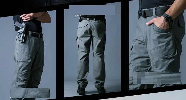 Тактические Брюки армейские мужские камуфляжные брюки для бега размера плюс с