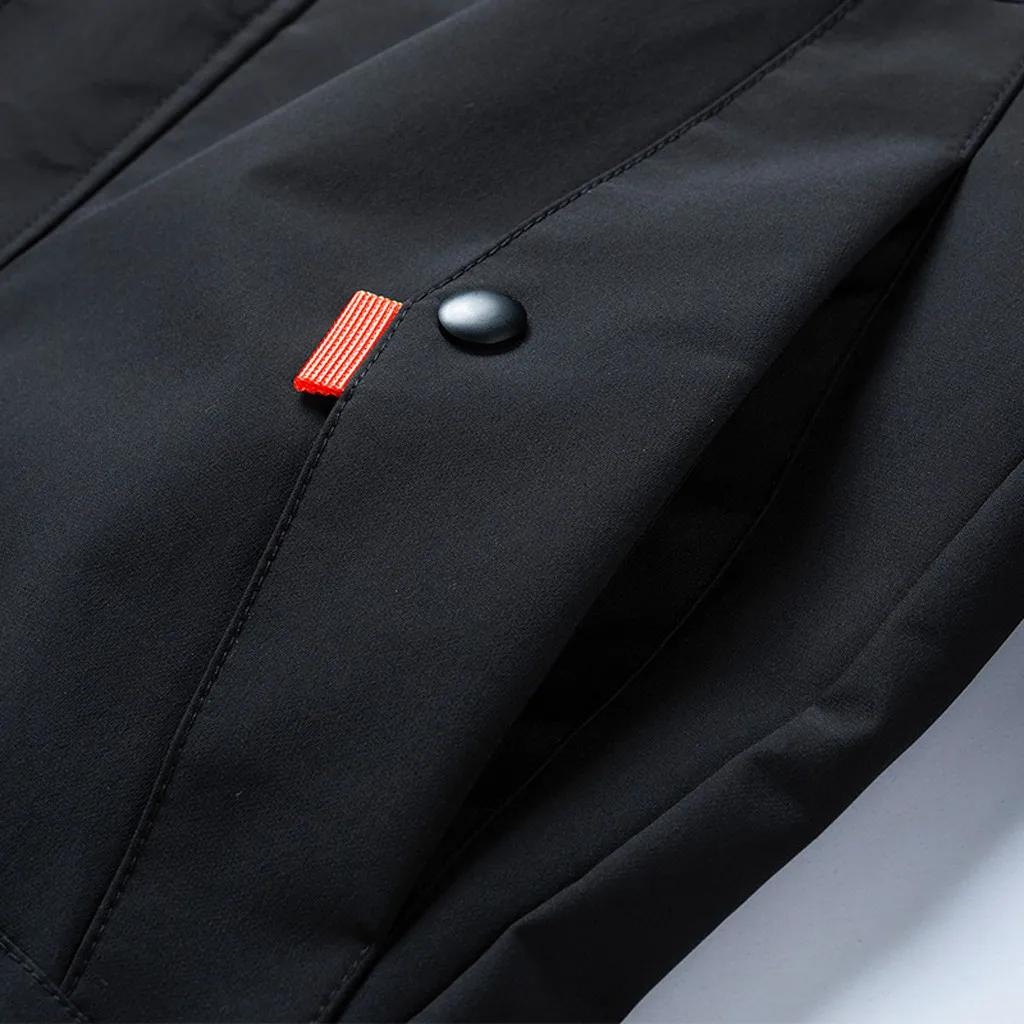 Men's Jackets Loose Casual Autumn Winter Fashion Patchwork Hoodie Zipper Outdoor Sport Coat New Parka Windbreaker | Мужская одежда