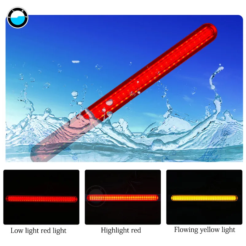 2pcs Waterproof 72LED light guide two-color water steering taillights ATV Trailer Truck LED Tail Light Lamp Car Taillight Revers |