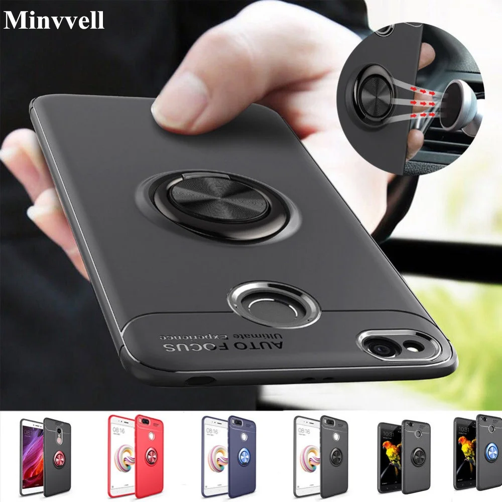 

For Xiaomi Mi 8 6 6X 5X A1 A2 Mix 2 2S Max2 Case Magnetic Ring Holder Stand Phone Cases For Mi Redmi s2 4A 4X Note 3 5 5A Pro