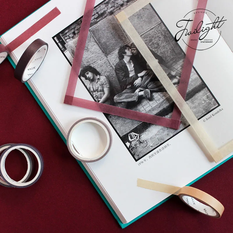 

12pcs/lot Morandi Salt Series Vintage Washi Tape Set DIY Ablum Scrapbooking Sticker Label Masking Tape School Office Supplies