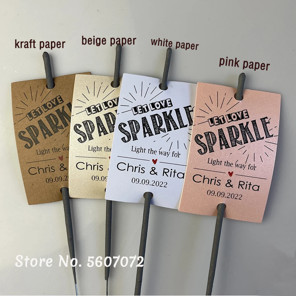 Крафт-бумага 100 шт. светящиеся/блестящие палочки бирки Персонализированные
