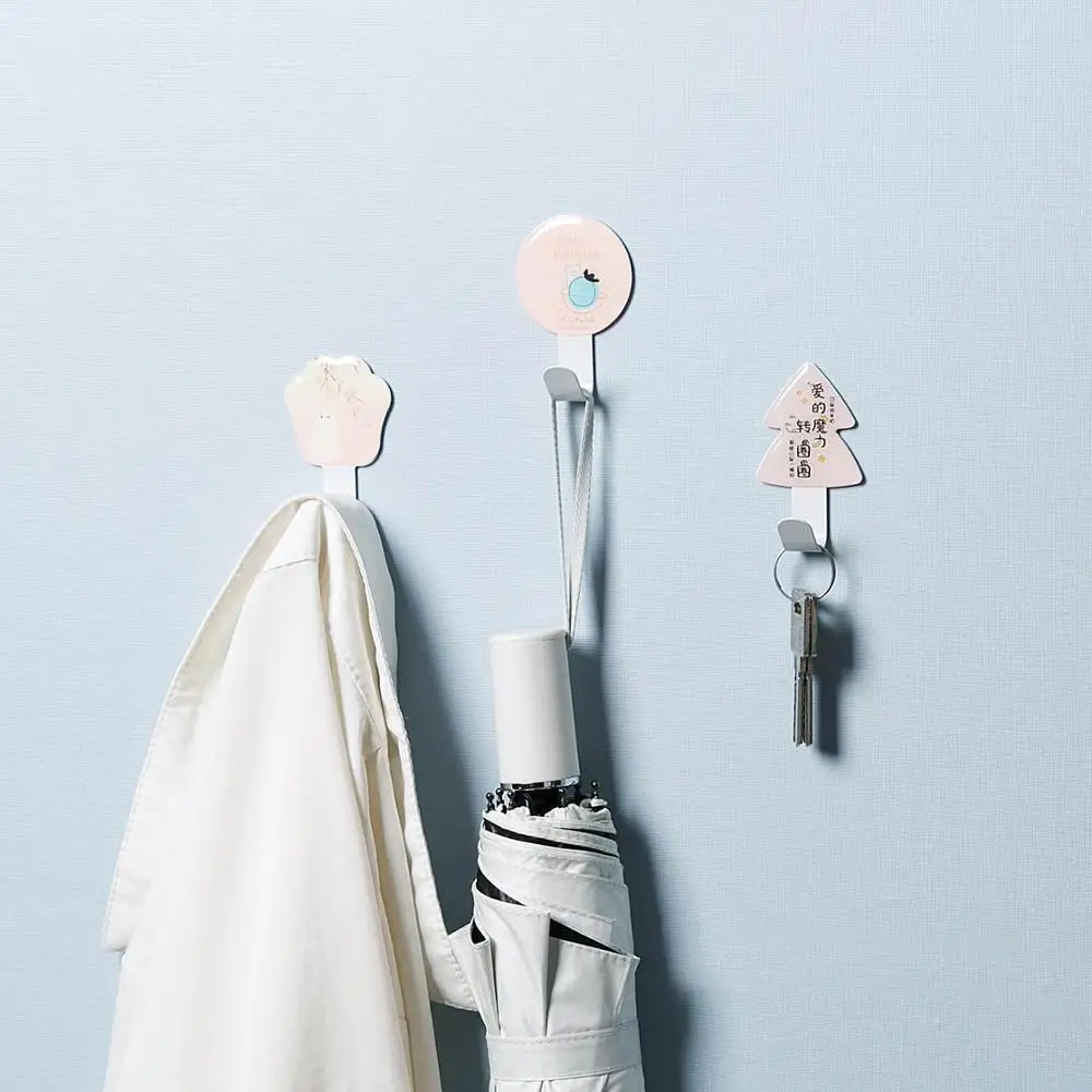 

Wall Hooks Multi-Purpose door Hooks Sticker Holder key holder for kitchen living room Clothes towel bathroom organizer hook