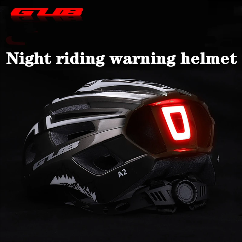 

GUB Bicycle Helmet Cycling Mountain Bike Safety Helmet with LED Rear Light Cycling Caps Hat Protect with Visor for Women Men