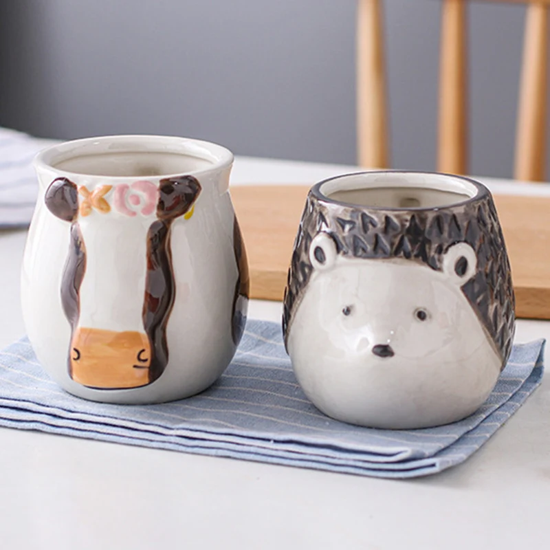 1 шт. 330 мл/400 мл/450 мл 3D милая фотография панда/лиса/Ежик/Лось/коров/кошка/поркупин