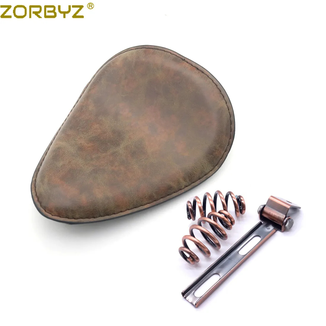 ZORBYZ мотоцикл ретро синтетическая кожа Solo сиденье водителя для Harley Honda Chopper Bobber на
