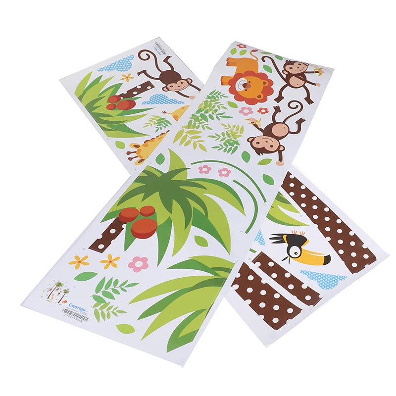 

New Removable Monkey Vinyl Art Coconut Tree Wall Sticker Mural Decal Children's Room Kindergarten Environment Layout Wall Decor