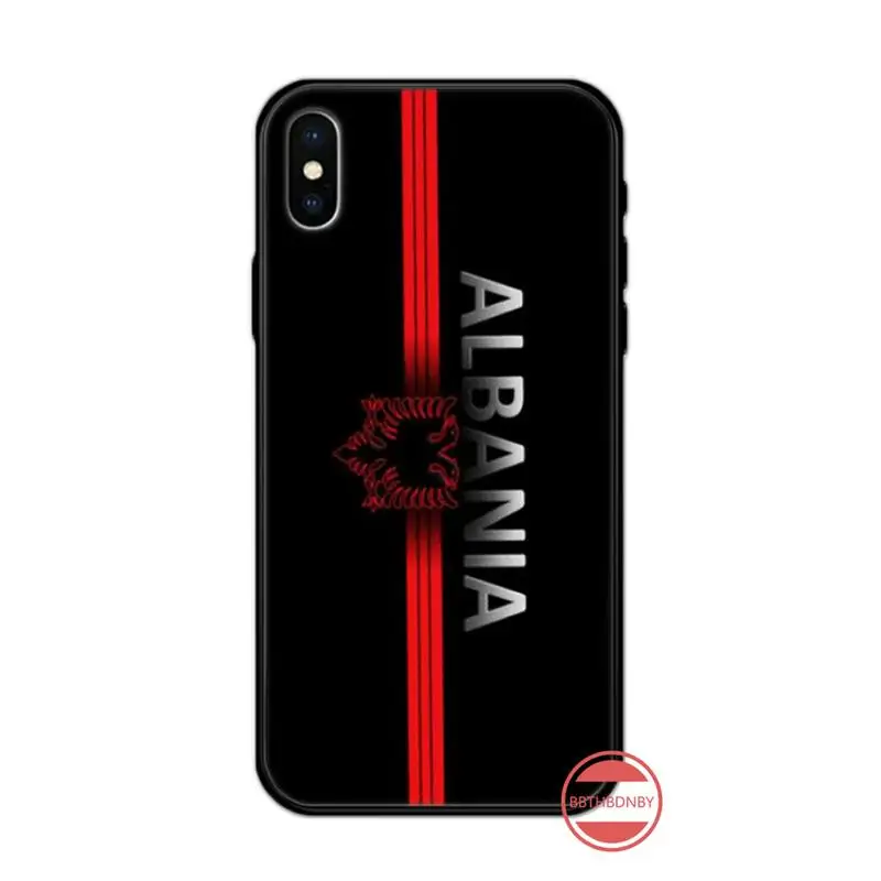 

albania flag pattern Phone Case for iPhone 11 12 pro XS MAX 8 7 6 6S Plus X 5S SE 2020 XR high quality protective carcasa