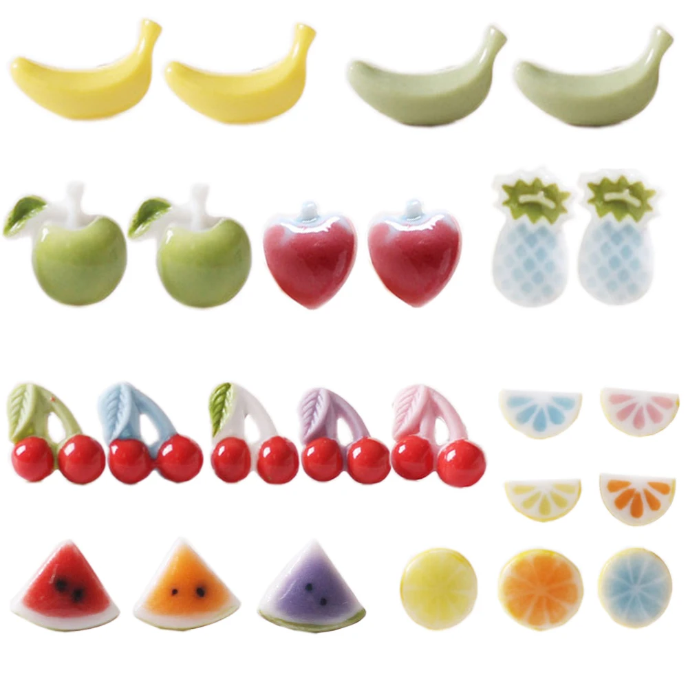 K024 бигбинг модные ювелирные изделия DIY Банан клубника Яблоко Вишня Ананас Лимон