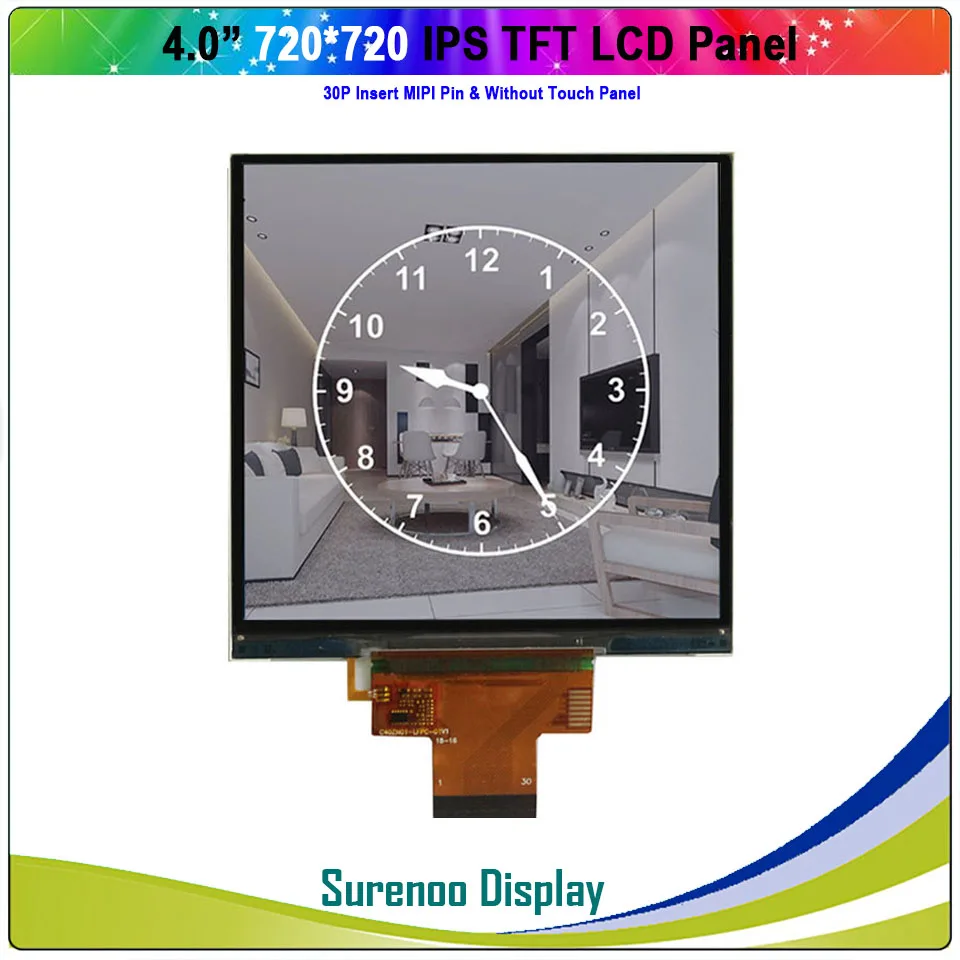 4," дюймовый 720*720 480*480 MIPI ips TFT ЖК-модуль дисплей экран панели с емкостной сенсорной панелью для умного дома - Цвет: STP720720-0400A2