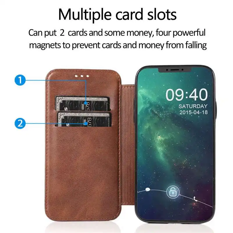 Магнитный чехол для iPhone X XR XS 11 Pro Max, чехол из искусственной кожи, закрытый флип-чехол для телефона, чехол для iPhone 6, 6s, 7, 8 Plus, чехол