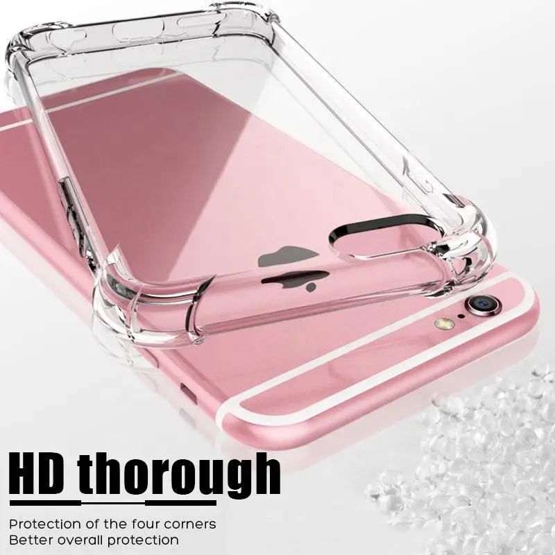 

Shockproof Silicone Phone Case For iPhone 11 12 pro X XS XR XS Max 8 7 Plus 6 6S Plus 5 5S Transparent Protection Back Cover