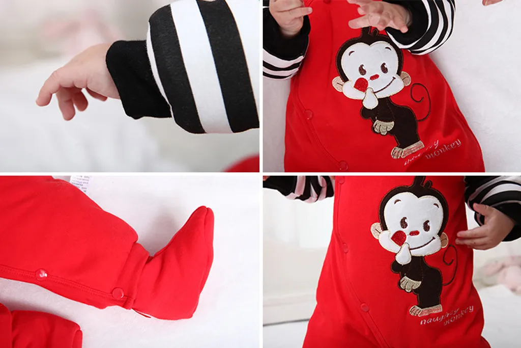 Newborn Infant Baby Boy Hooded Warm Cartoon Coat Outwear Jumpsuit Shoes Outfits roupa infantil vetement enfant fille W905 |