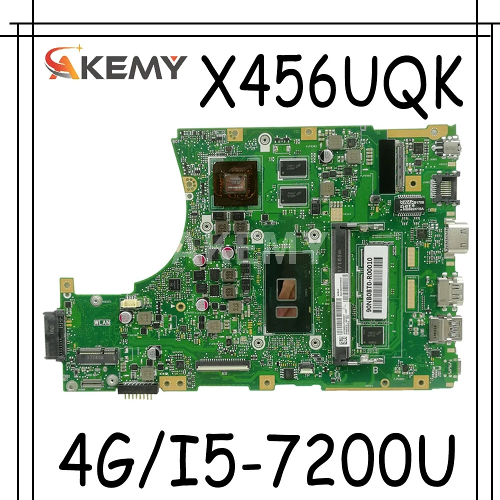 

Новая материнская плата X456UQK для ASUS X456UVK X456UQK X456UB X456UJ F456U X456UV A456U Материнская плата ноутбука 4G / I5-7200U GT930M / GT940M