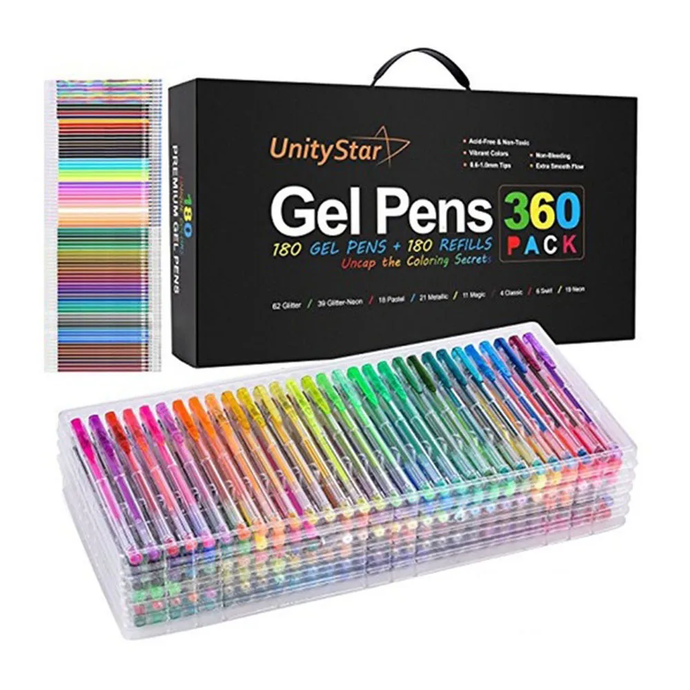 

Office School Supplies 24Colors Refills Markers Watercolor Gel Pen Replace Supplies Fluorescent Combination Neutral Refill Set