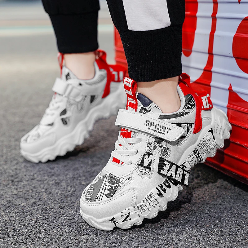 Белые детские кроссовки на массивной подошве детская спортивная обувь