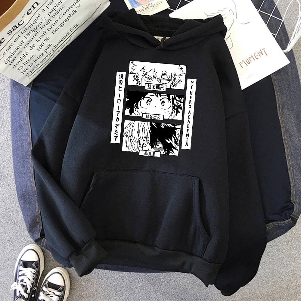 

My Hero Academia Anime Team Men Clothing Autumn Fashion Hoody Simplicity Casual Streetwear Fleece Pullovers Loose Hoodie Mens