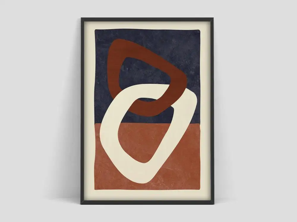 Постер с абстрактными кольцами теплый абстрактный постер современное настенное