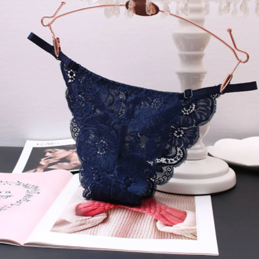 

Men Sexy Sissy Pouch Panties Lace G-string Thongs Brief Underwear Underpants Lace G-string Thongs Brief Underwear Thin Belt