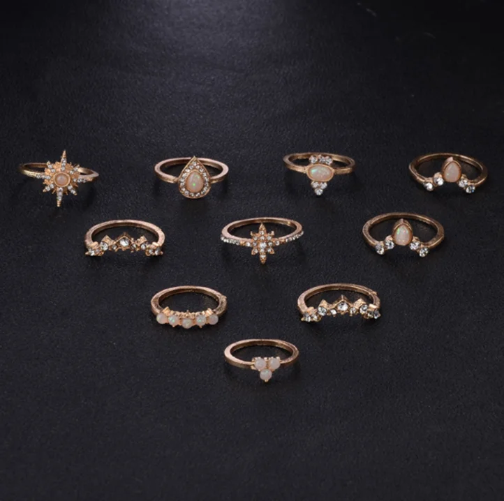 10 шт./партия Женский изысканный кристалл Геометрическая Звезда Корона