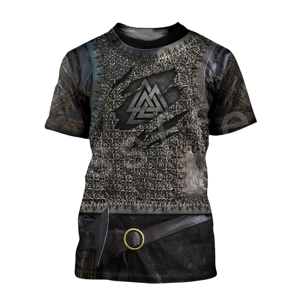 

Tessffel NewFashion Viking Symbol Tattoo Viking Warriors Harajuku Unisex 3DPrint Summer Short Sleeve Streetwear T-shirts A3