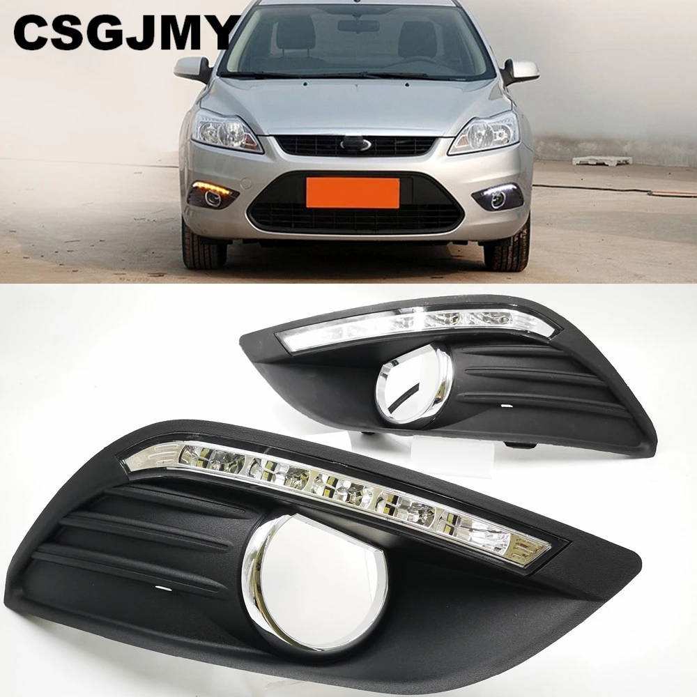 Автомобильная проблесковая 1 комплект DRL для Ford Focus Sedan светодиодный Габаритные