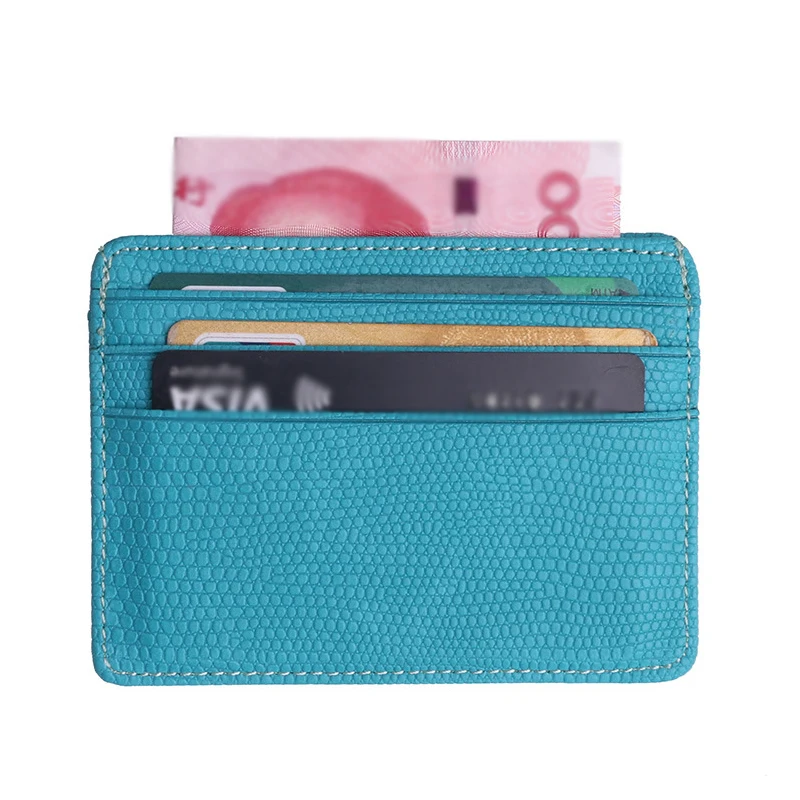 

2021 New Fashion Lizard Pattern Wallet Solid PU Leather Card Holder Money Change Cash Business ID Card Holder Travel Accessories