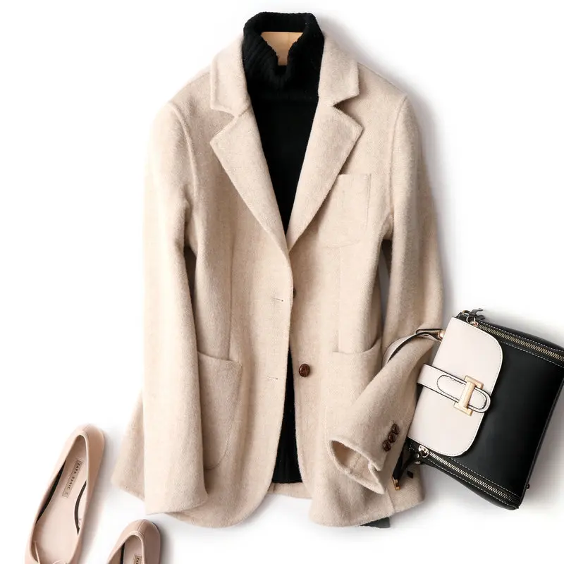 

2020 Korean Style Wool Coat Short Woman Parkas Autumn Women Coats Ladies Casaul Fashion Women's Clothes Doudoune Femme WPY1894