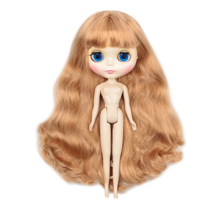 gold wig Ледяной фабрики Blyth кукольные 1/6 BJD куклы 30 см Blyth изготовленный на заказ кукла с яркой кожей 7/19 Объединенный корпус игрушки для девочек Специальное предложение, в продаже - Цвет: gold wig