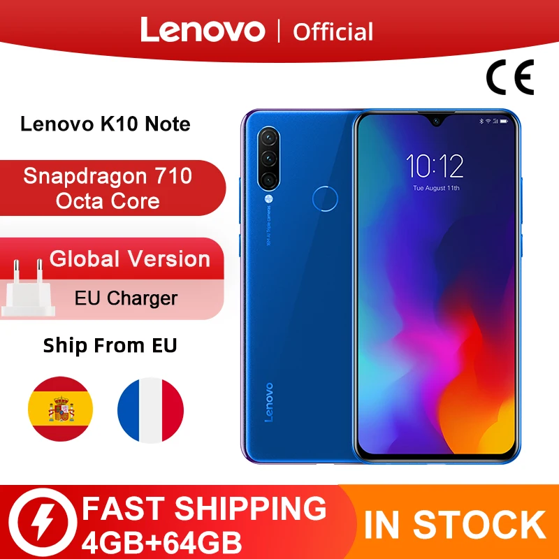 Глобальная версия Lenovo K10 Примечание (Z6 Lite) Snapdragon 710 Octa Core тройной задней камеры 6 3