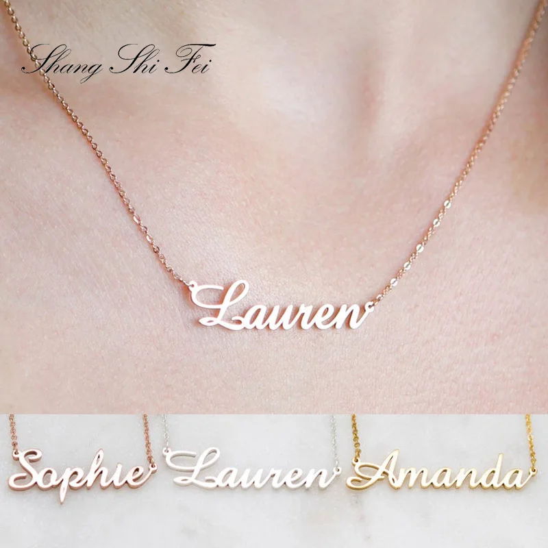 Ожерелье с именем на заказ • ожерелье индивидуальным для маленькой девочки