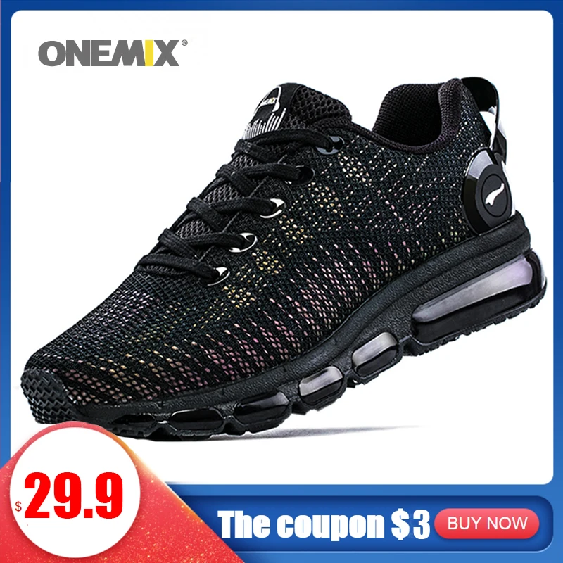ONEMIX Men's Women Running Shoes Damping Cushion Sneakers Colorful Reflections for Gym Sports Athletic Tennis Walking Training