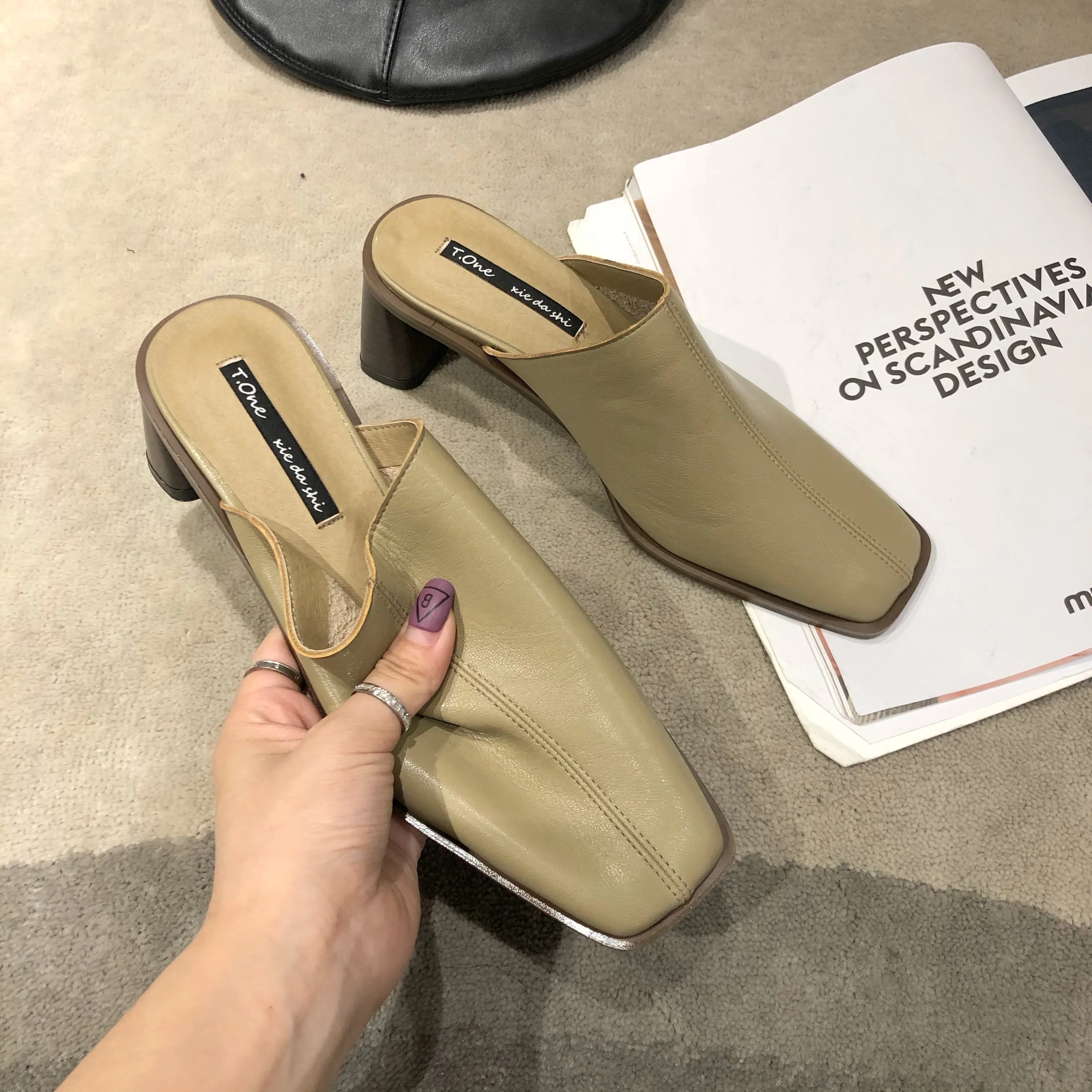 Женские шлепанцы сезон лето calzado mujer mules zapatos de женские уличные однотонные