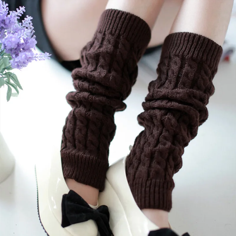 

Fashion Women's Cable Knit Leg Warmers Winter Warm Knee Sleeve Long Boot Socks Soft Thick Crotchet Boot Topper Cuff For Girl