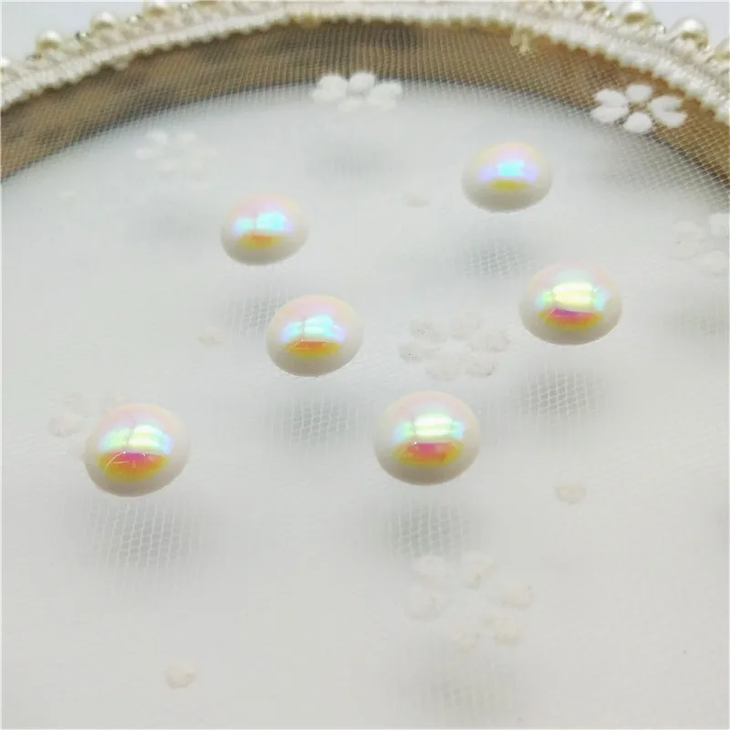 6/10/12 мм Пришивные АВ белый искусственный жемчуг бусины из пластика ABS Имитация
