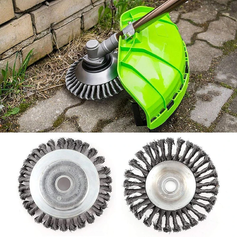 

200mm Steel Wire Grass Trimmer Head blade Grass Brush Weed Cutter Dust Removal Grass Plate for Lawn mower Garden Bonsai Tools