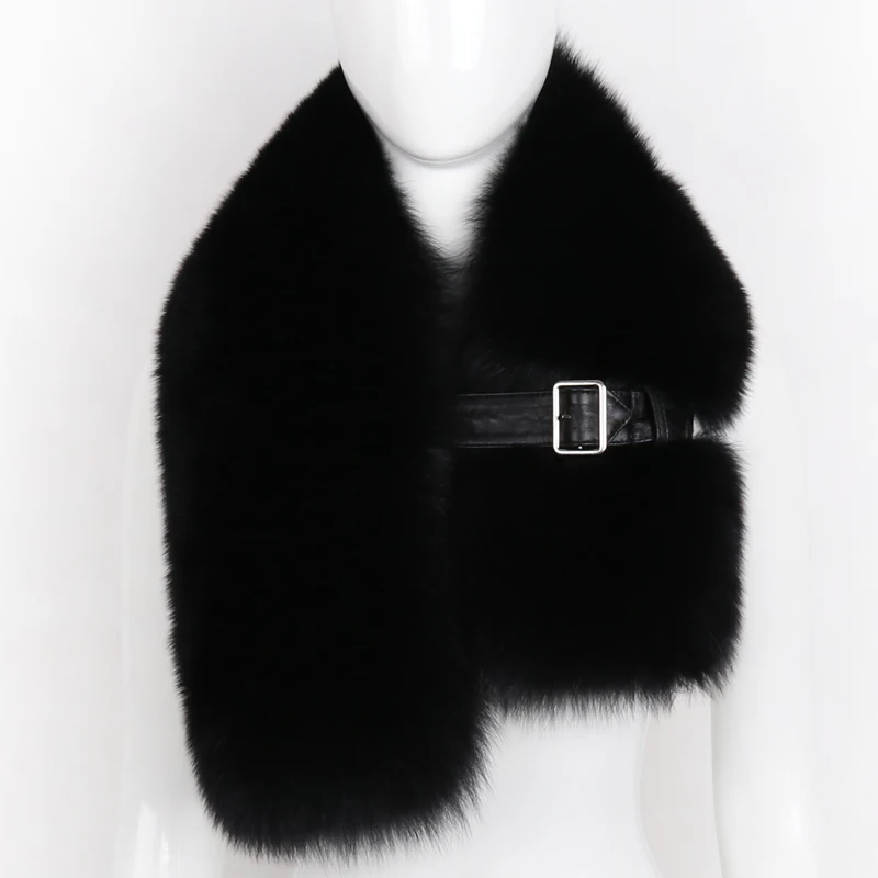 

fox genuine fur natural scarf