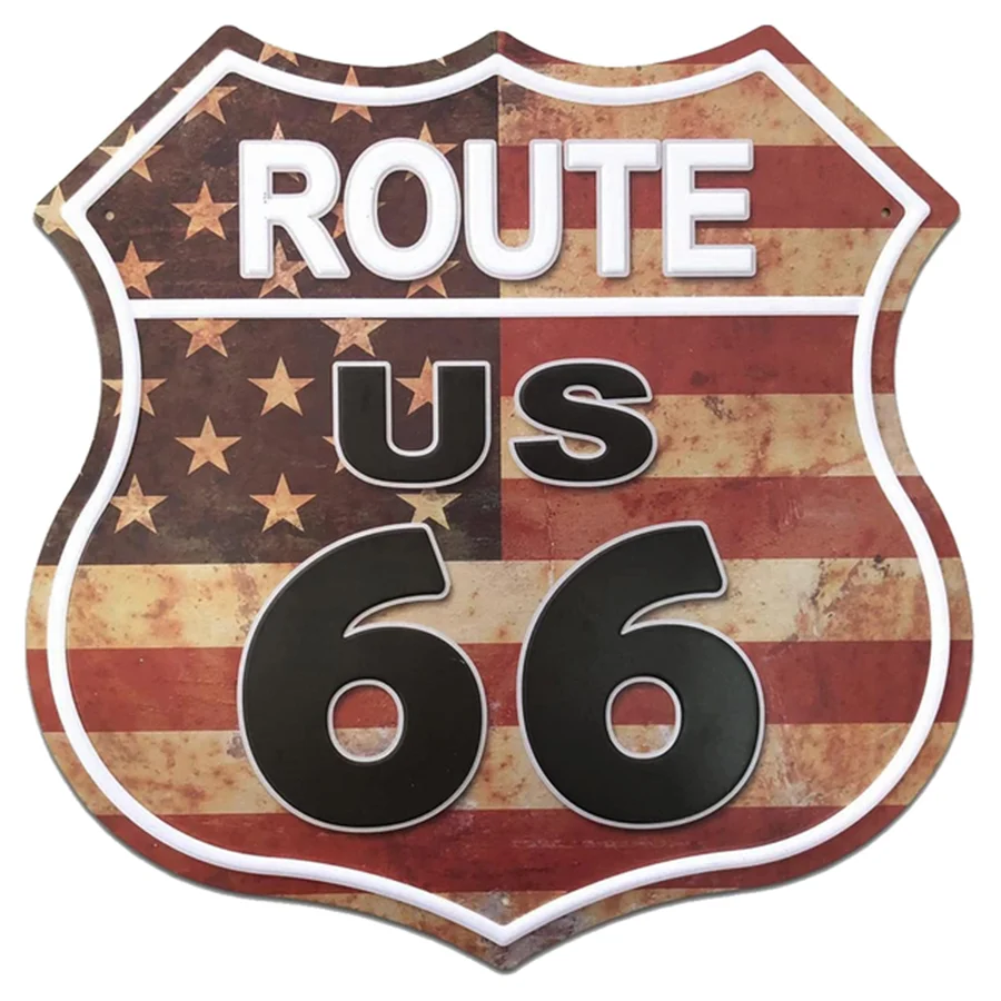 

5D DIY Diamond Painting Americas Route 66 Full Round Drill Embroidery Cross Stitch Mosaic Picture Vintage Style Bar Decoration