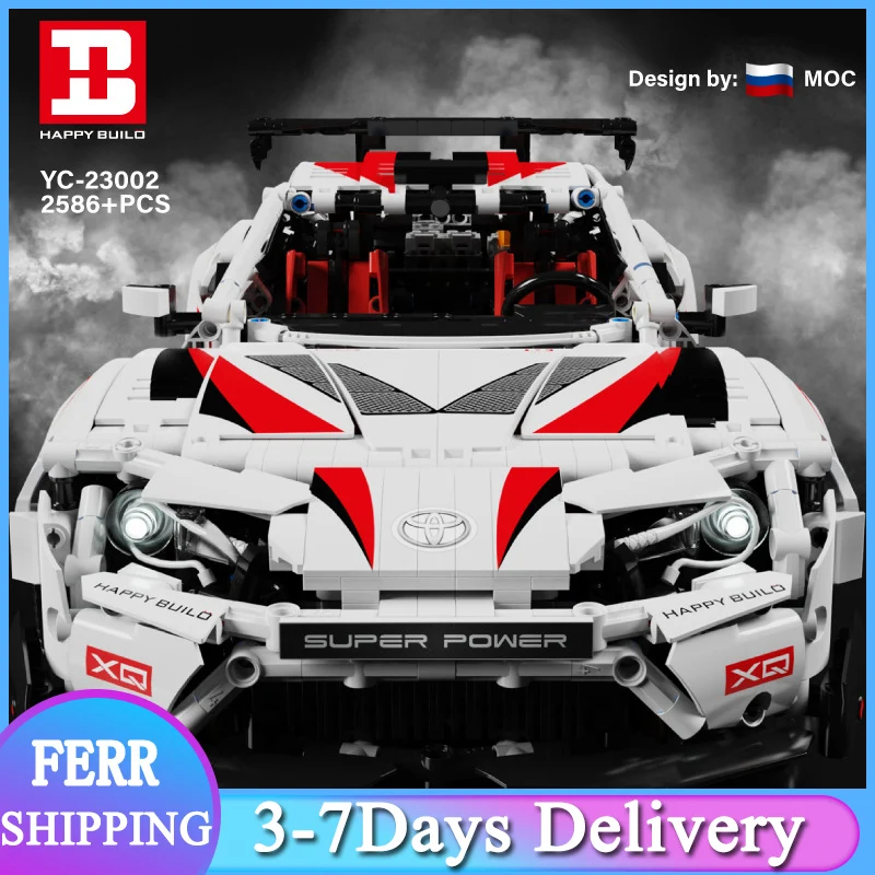 

2021 2586 шт. MOC радиоуправляемая техническая Серия Модель суперкар GT86 1:10 с дистанционным управлением гоночный автомобиль строительные блоки к...